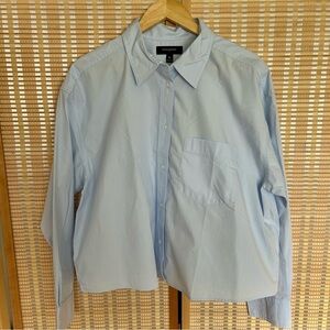 Classic Light Blue Women’s Button-Down Dress Shirt XL